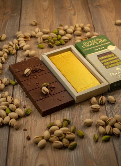 Dubai Style – XXL Chocoladereep 190g met 100% Pistache & Kadayif