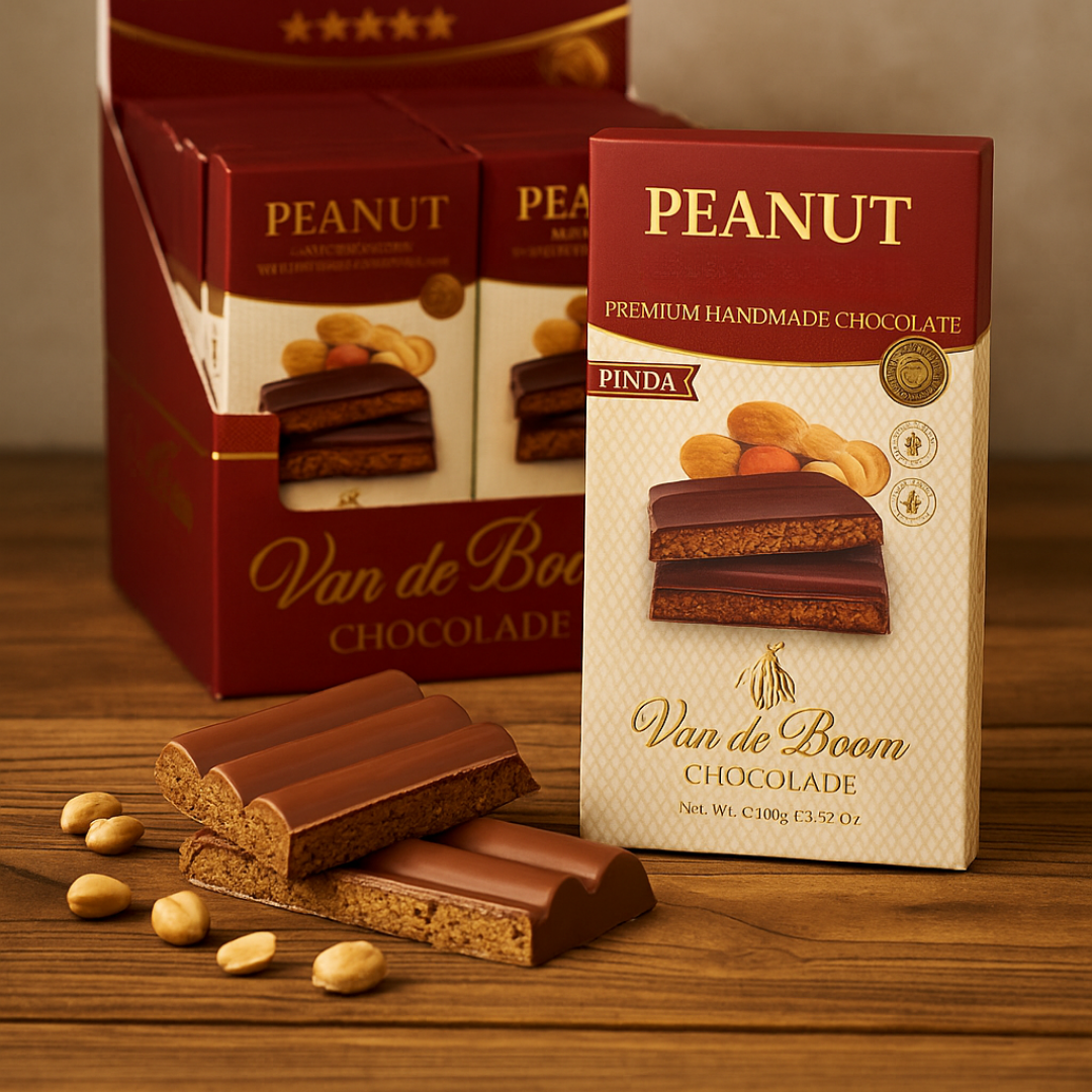 Pinda Luxe – Chocoladereep 100g met 100% Pinda’s