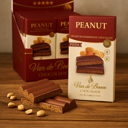 Pinda Luxe – Chocoladereep 100g met 100% Pinda’s